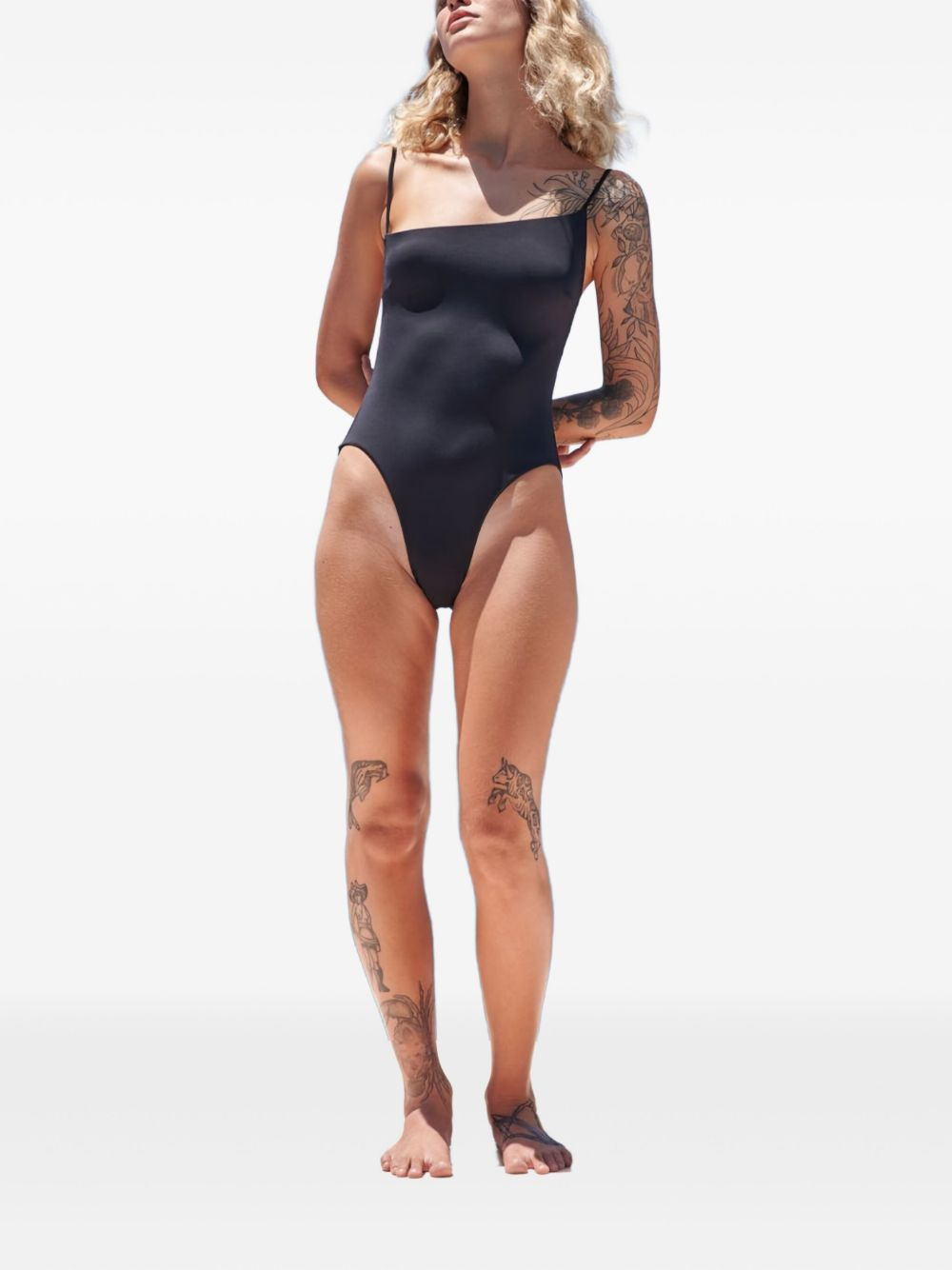 asymmetric-strap swimsuit - 2