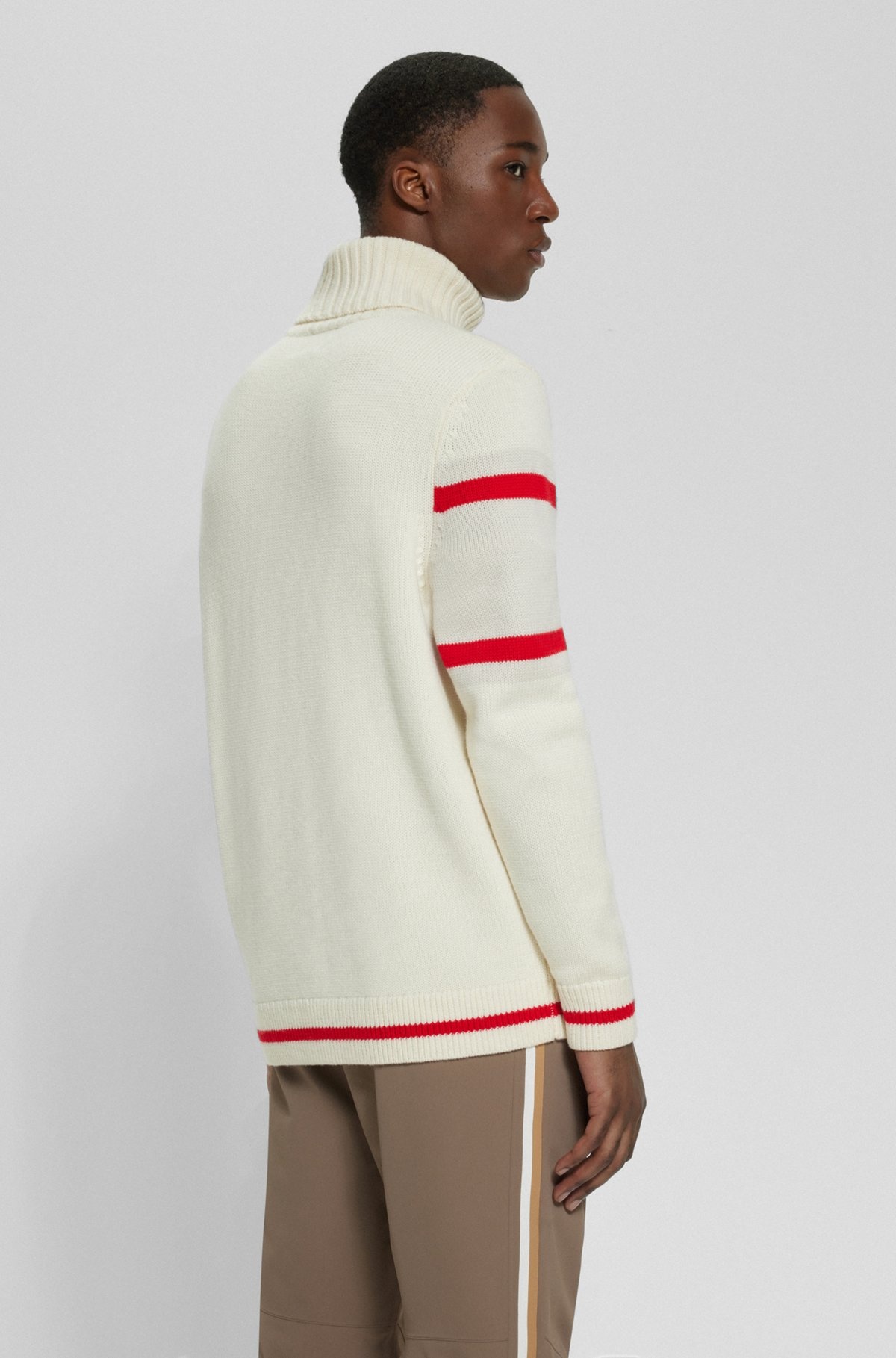BOSS X PERFECT MOMENT VIRGIN-WOOL SWEATER WITH 'ZERMATT' INTARSIA - 4