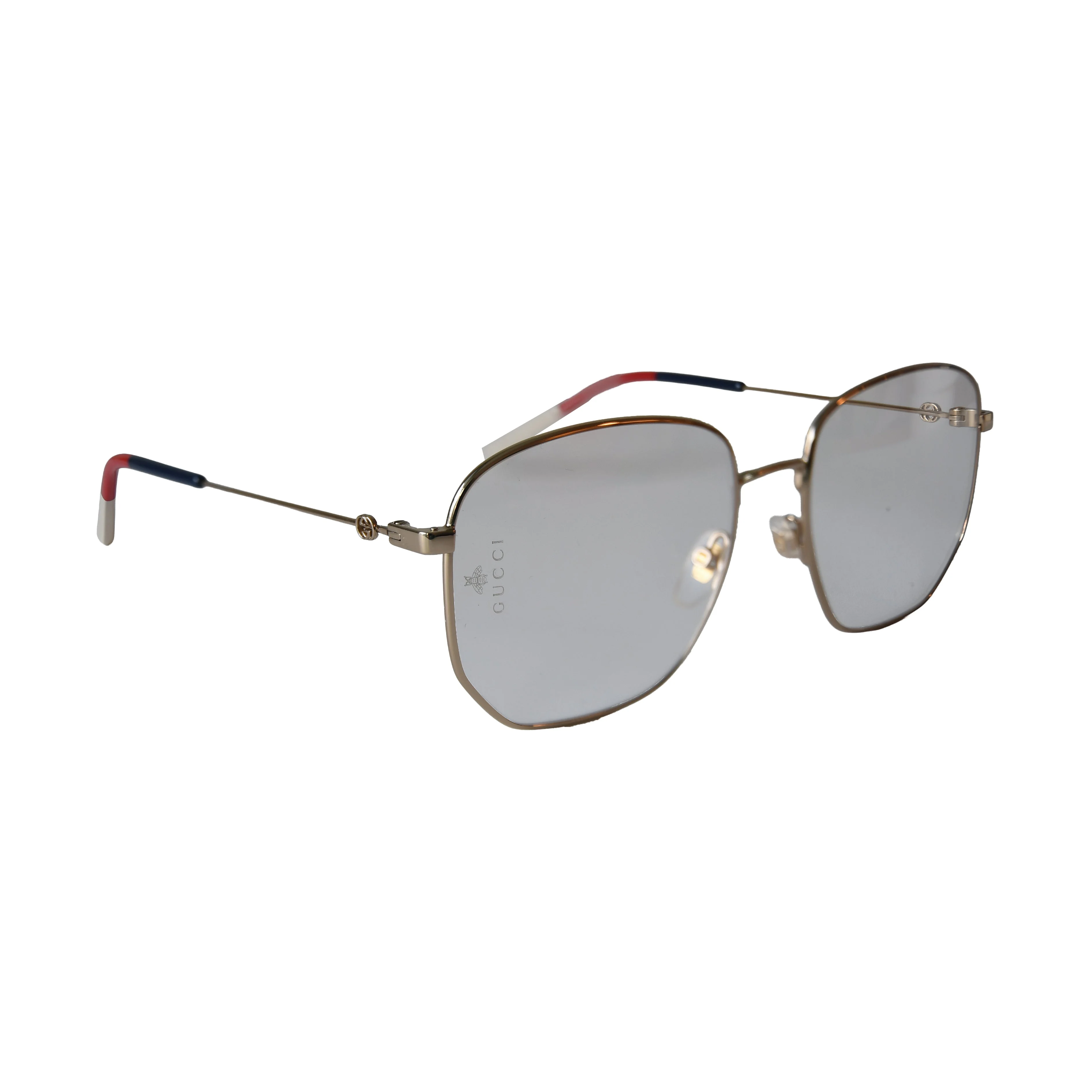 Gucci Square Eyeglasses Gold - 1