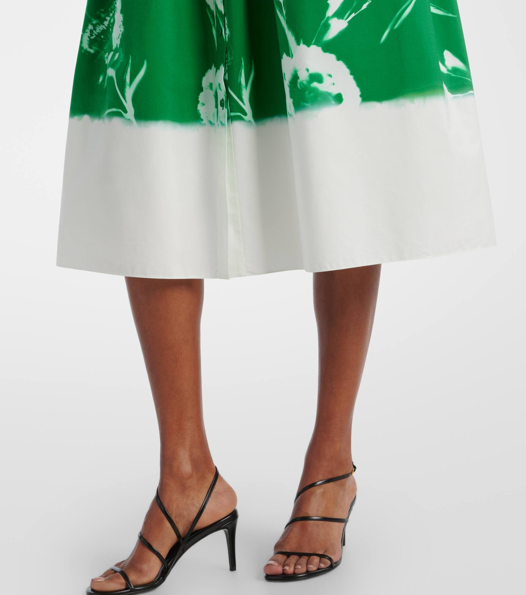 Floral cotton poplin shirt dress - 6