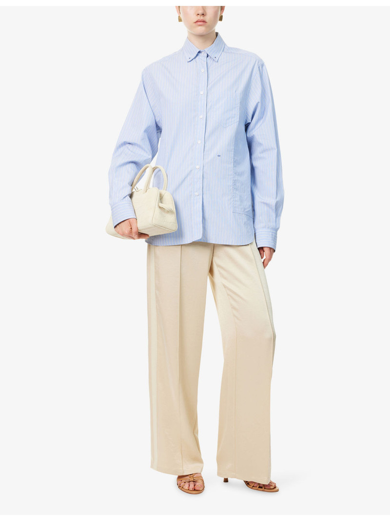 Vince Drawstring Wide-Leg Woven Trousers outlook