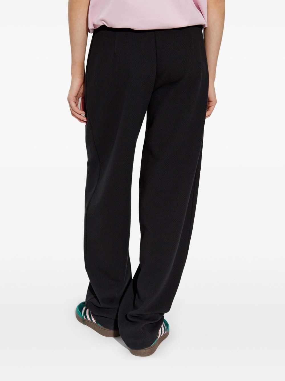 dart-embellished jacquard trousers - 4