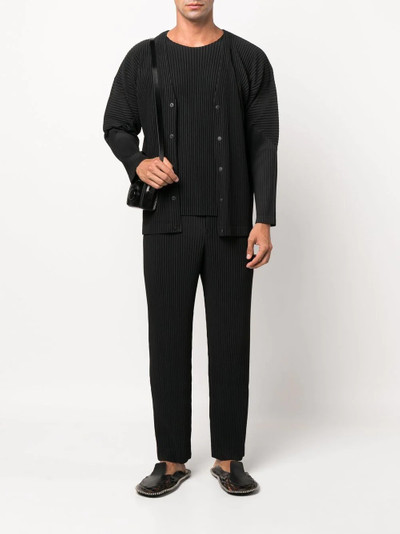 ISSEY MIYAKE fully-pleated long-sleeve shirt outlook