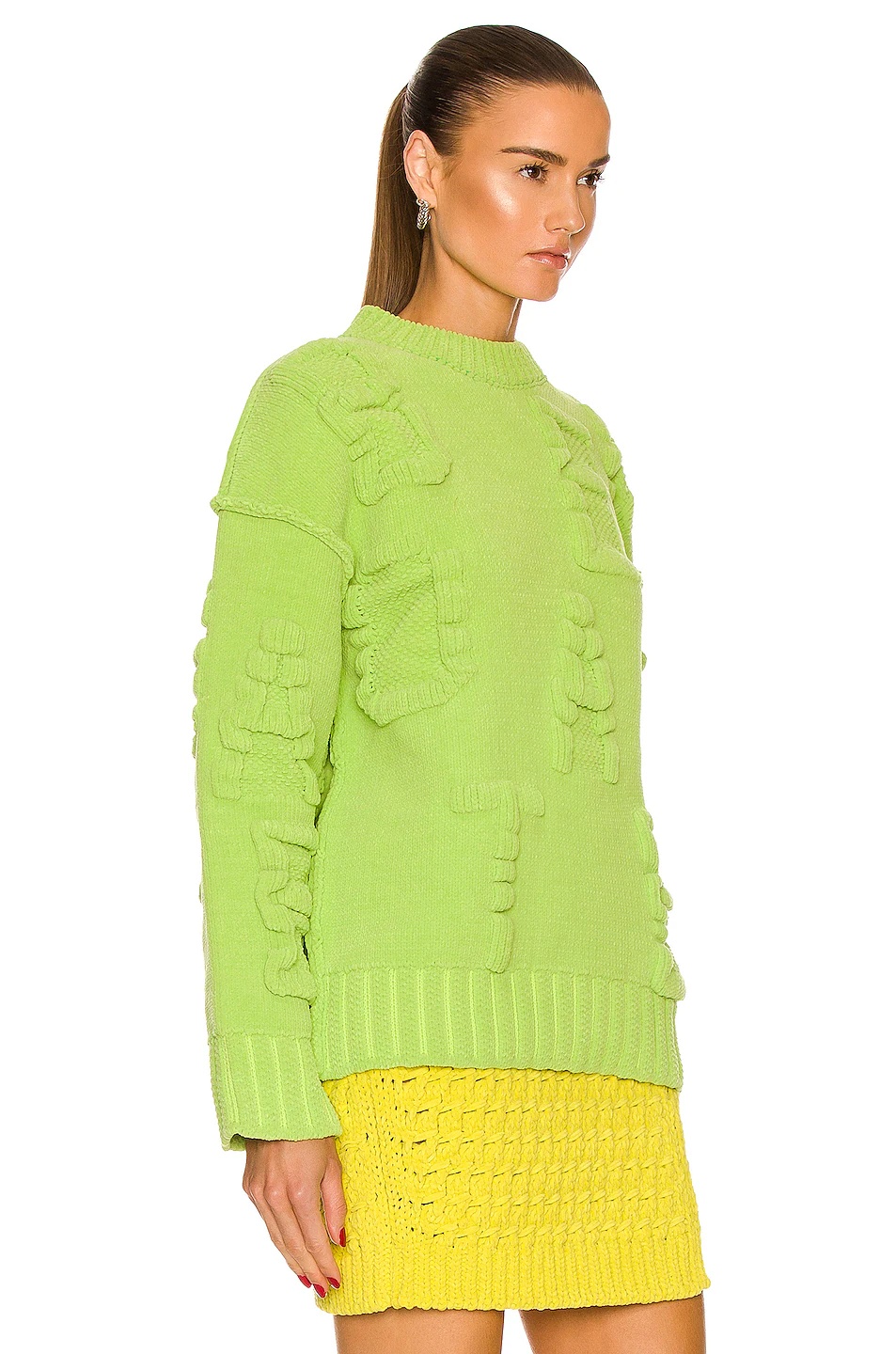 Alphabet Chenille Knit Sweater - 2