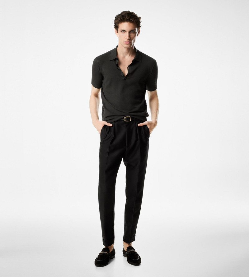 TOM FORD SILK COTTON HONEYCOMB POLO outlook