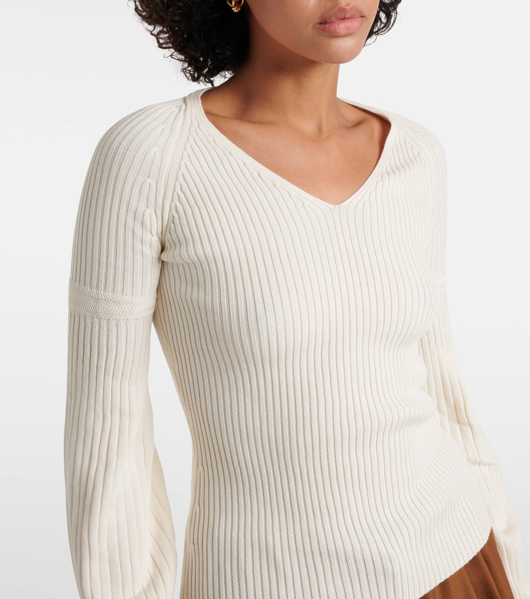 Gioiosa ribbed-knit cotton sweater - 4