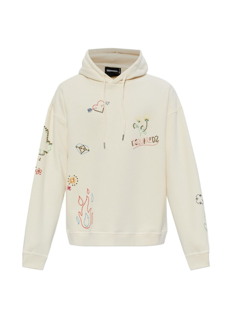 embroidered hooded sweater 1