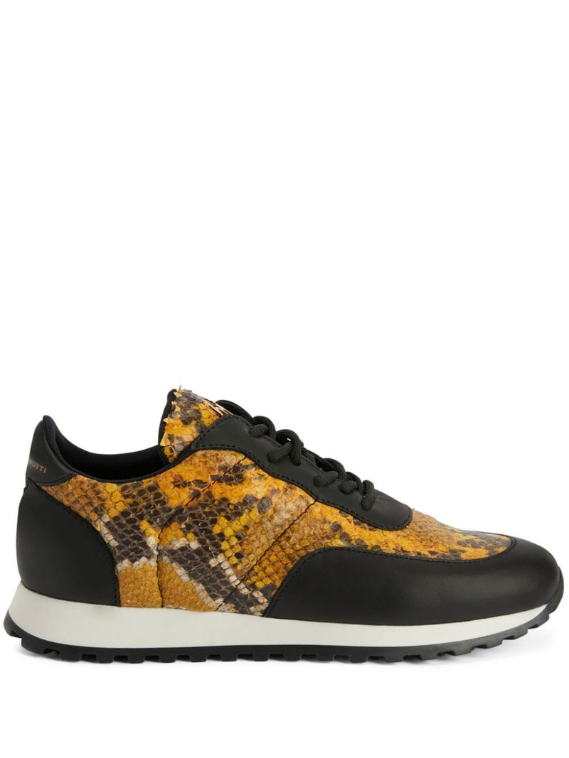 Jimi Running panelled leather sneakers 1