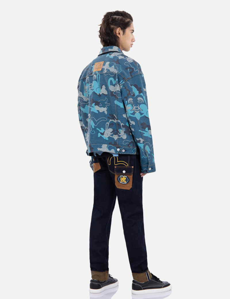 Allover Camouflage-Pattern Reversible Denim Jacket 4