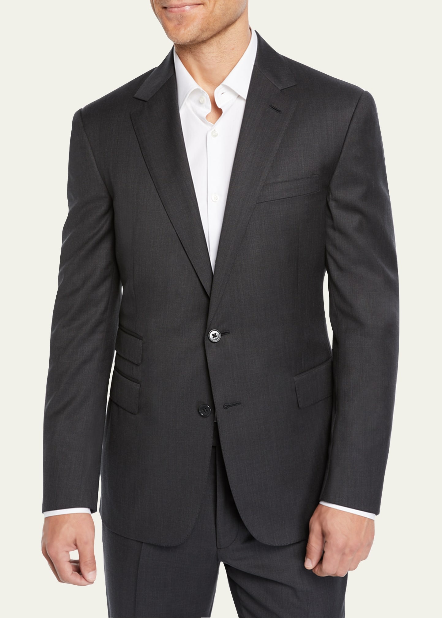 Men's Two-Piece Basic Wool Suit - 3