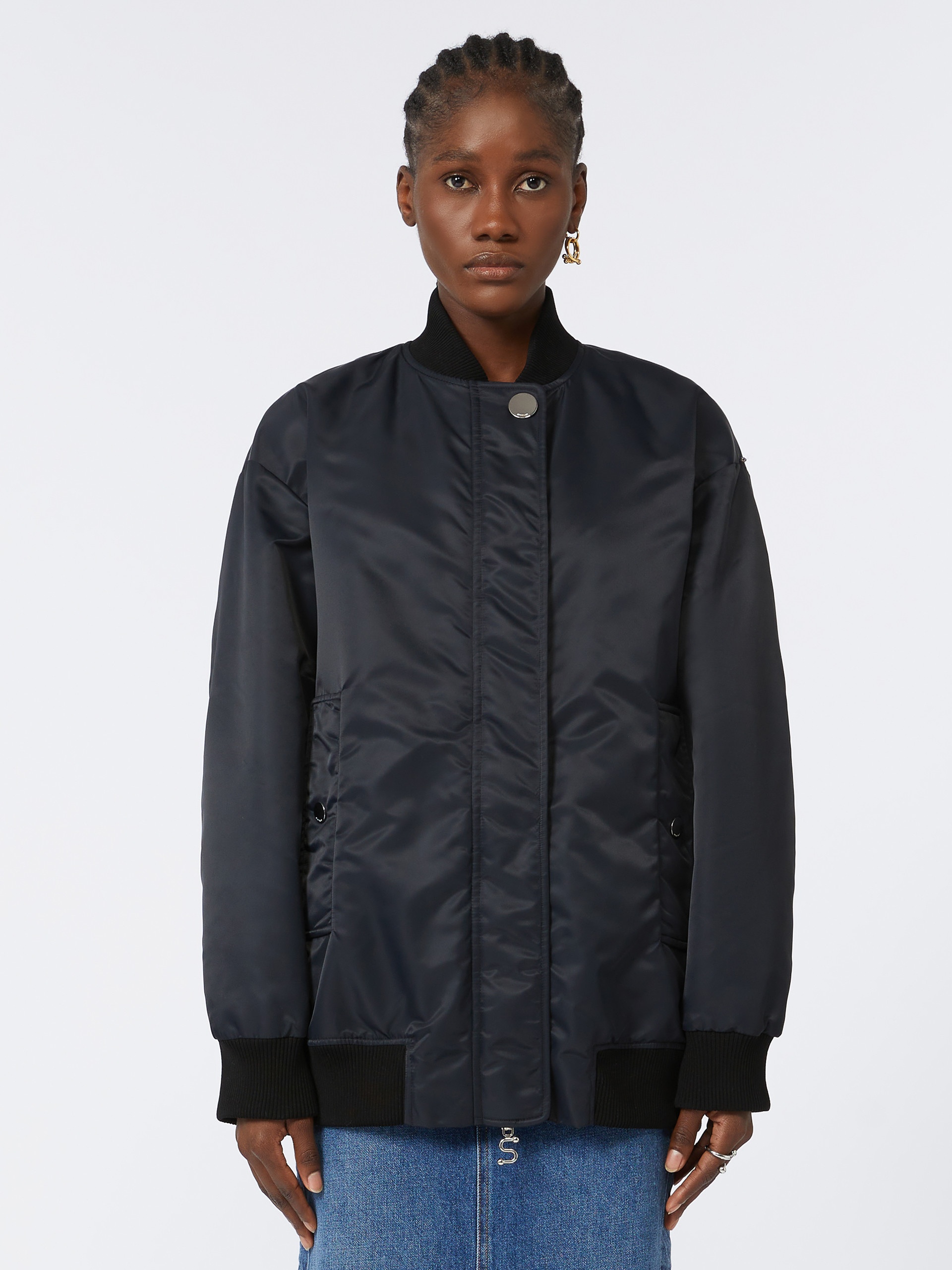 AGAPE Oversized twill bomber jacket - 3