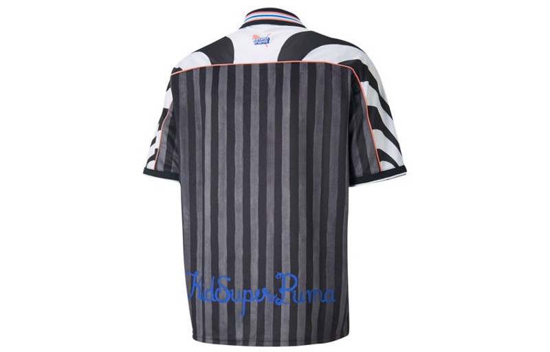 PUMA PUMA X KS JERSEY Stripe Splicing Short Sleeve polo Black 598466-01 outlook