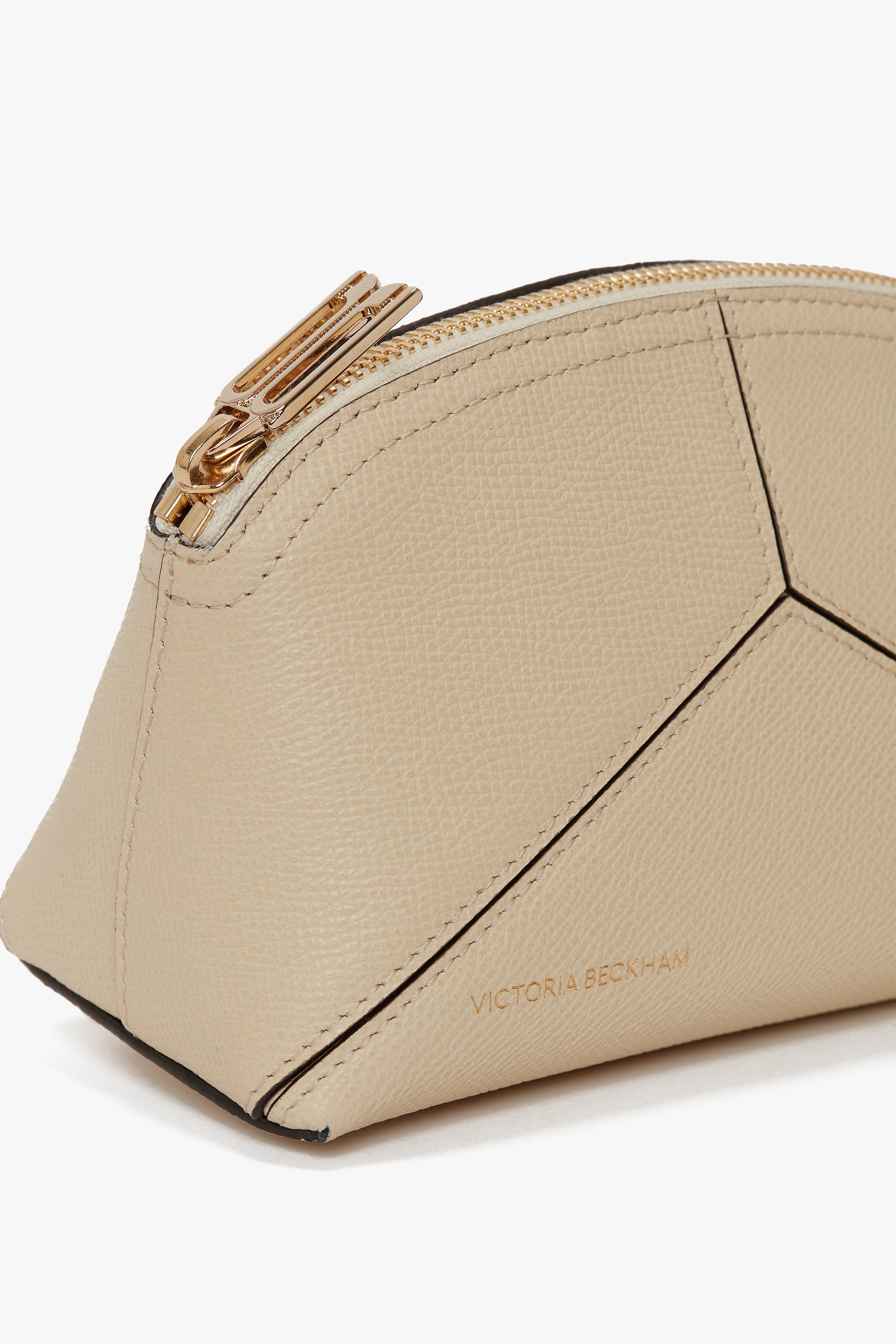 Exclusive Victoria Mini Wash Bag In Ivory Leather - 2