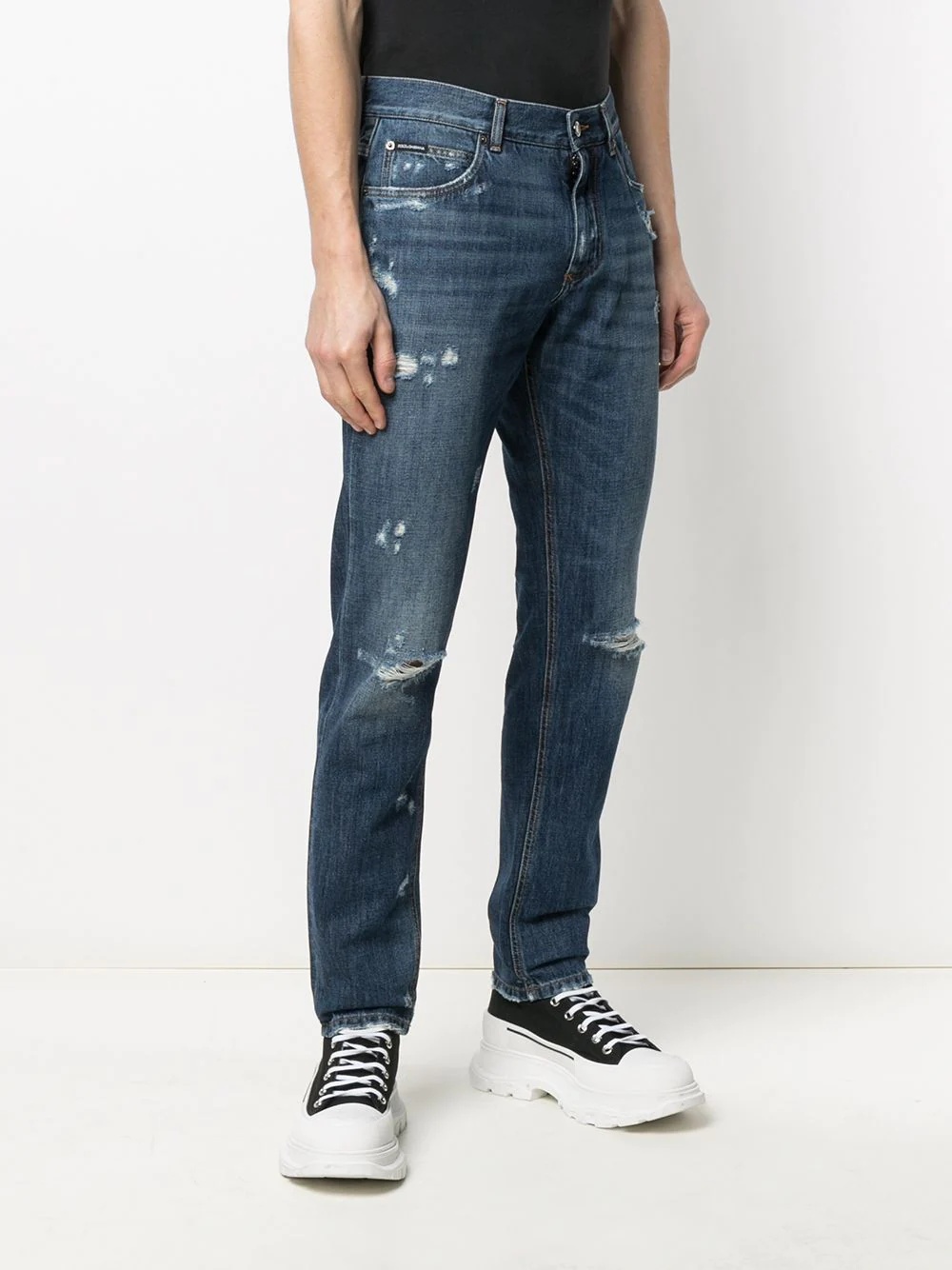 ripped detailing slim-fit jeans - 3