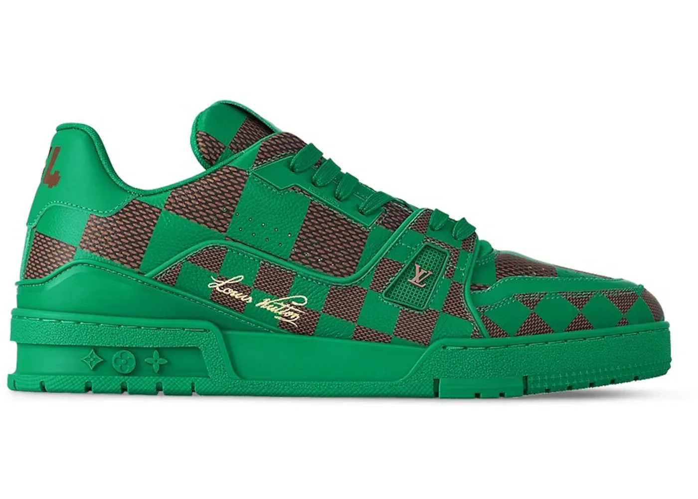 Louis Vuitton LV Trainer Sneaker Damier Pop Green - 1