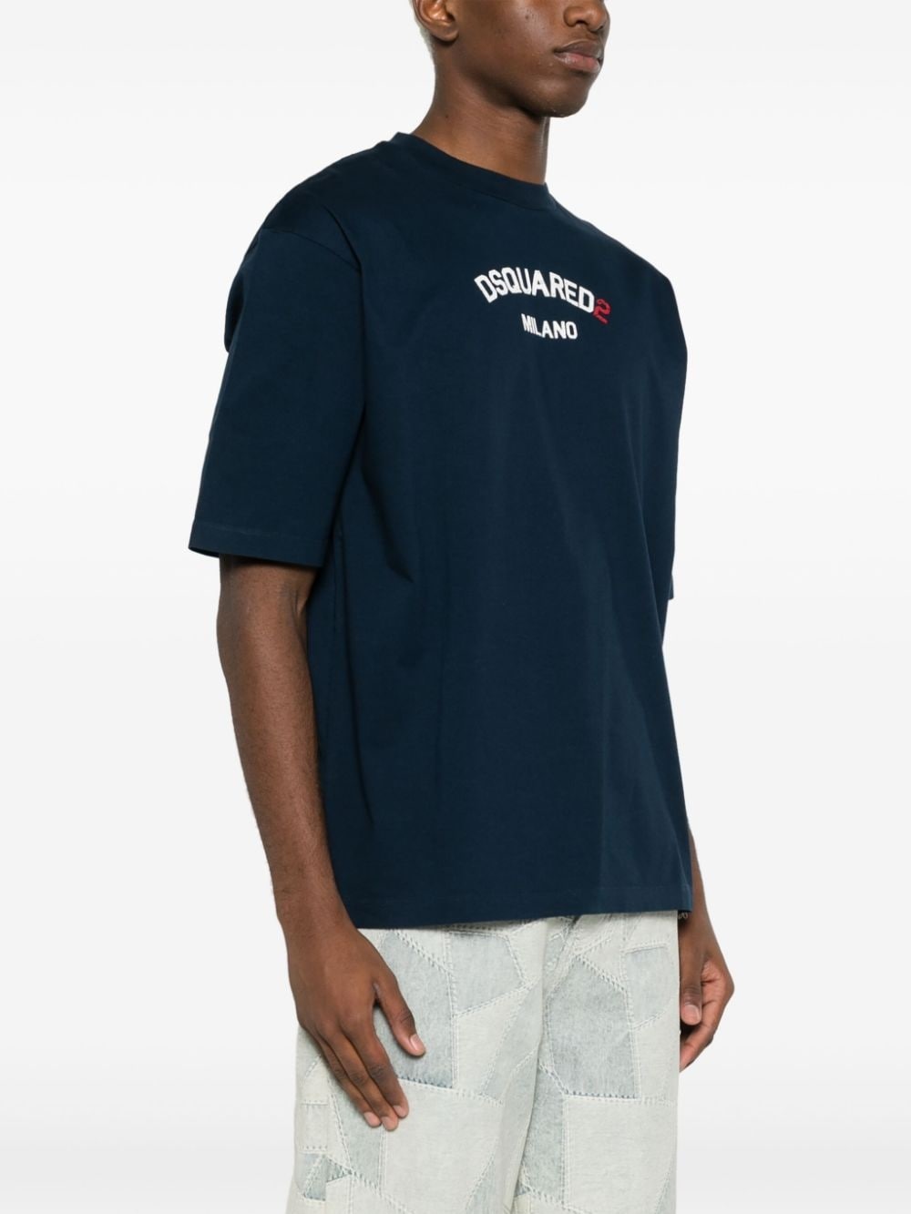 logo-print cotton T-shirt - 3