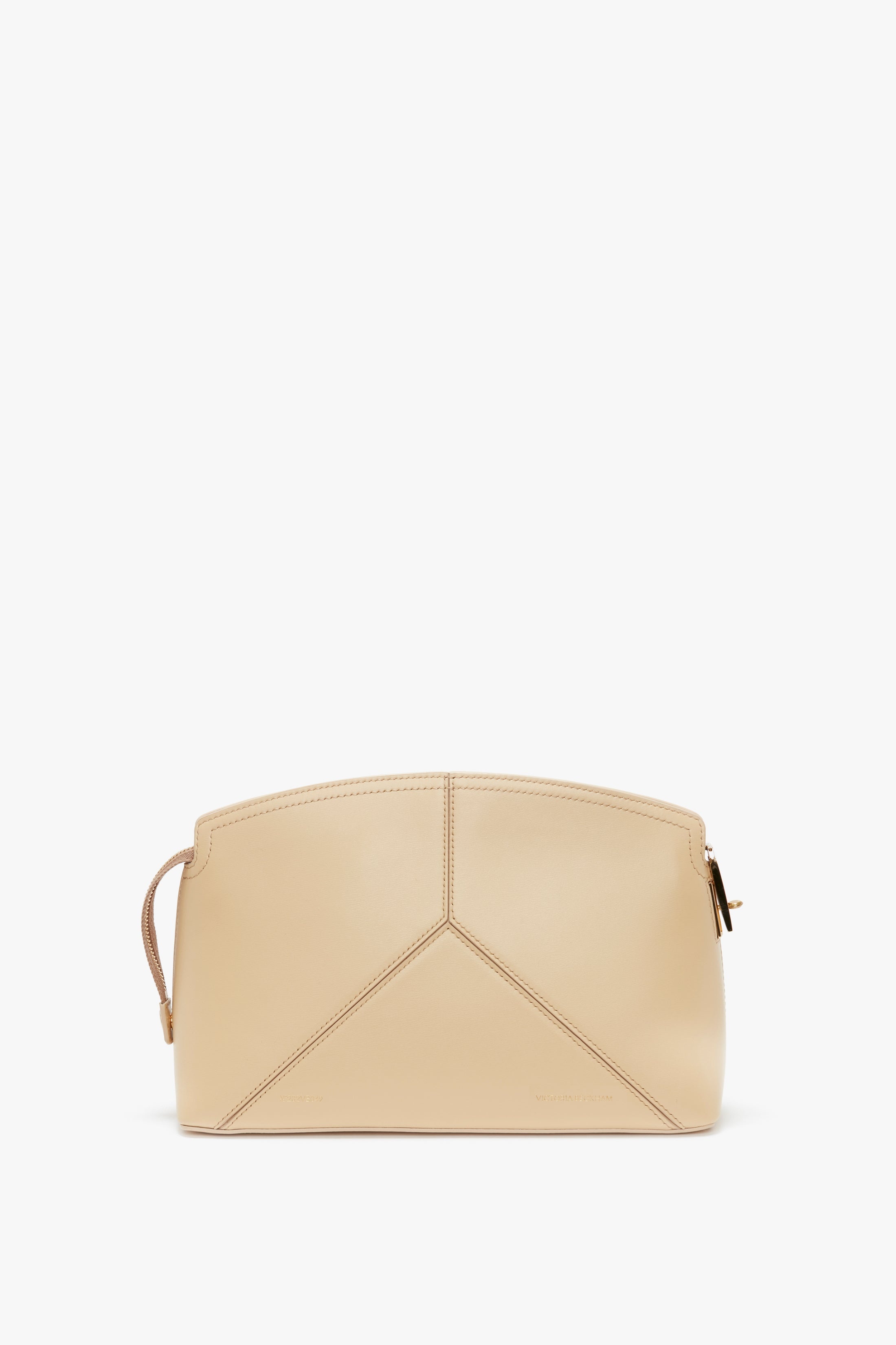 Victoria Clutch Bag In Sesame Leather - 1