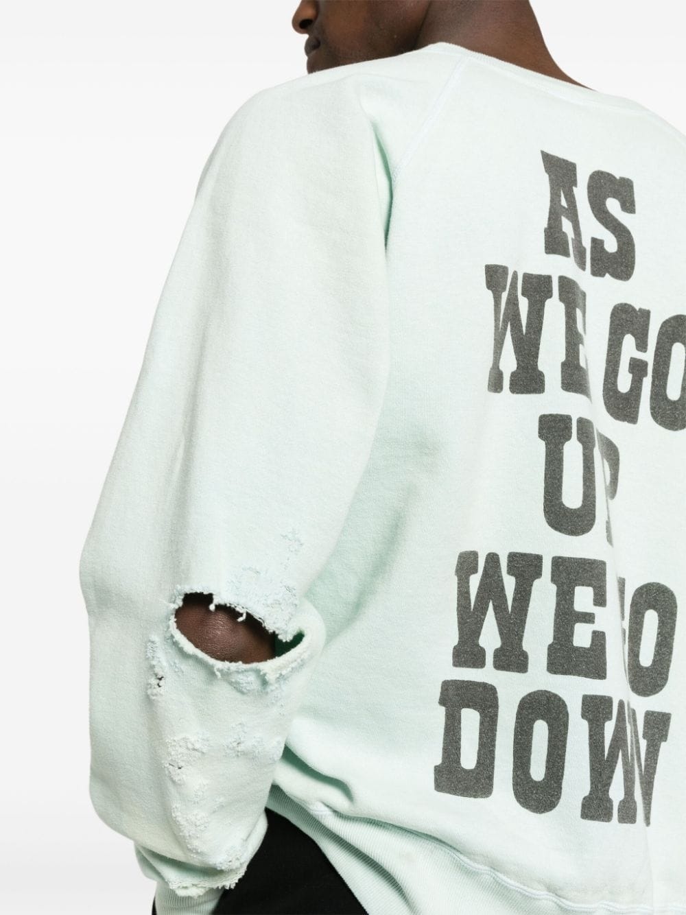 slogan-print cotton sweatshirt - 5