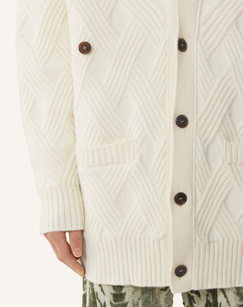 LOOSE-FIT CARDIGAN IN CABLE-KNIT WOOL 6