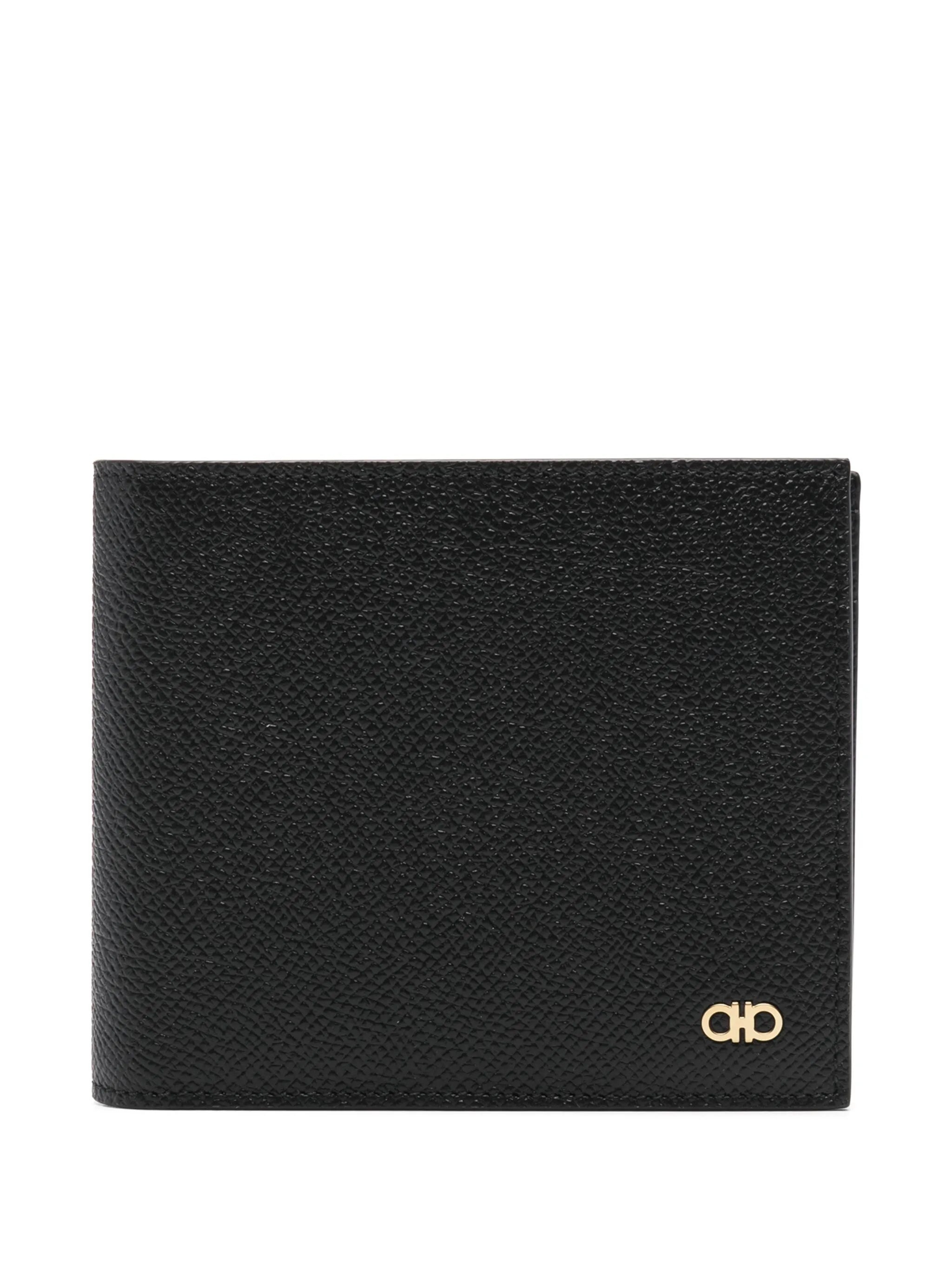 Gancini-plaque Grained Leather Wallet - 1