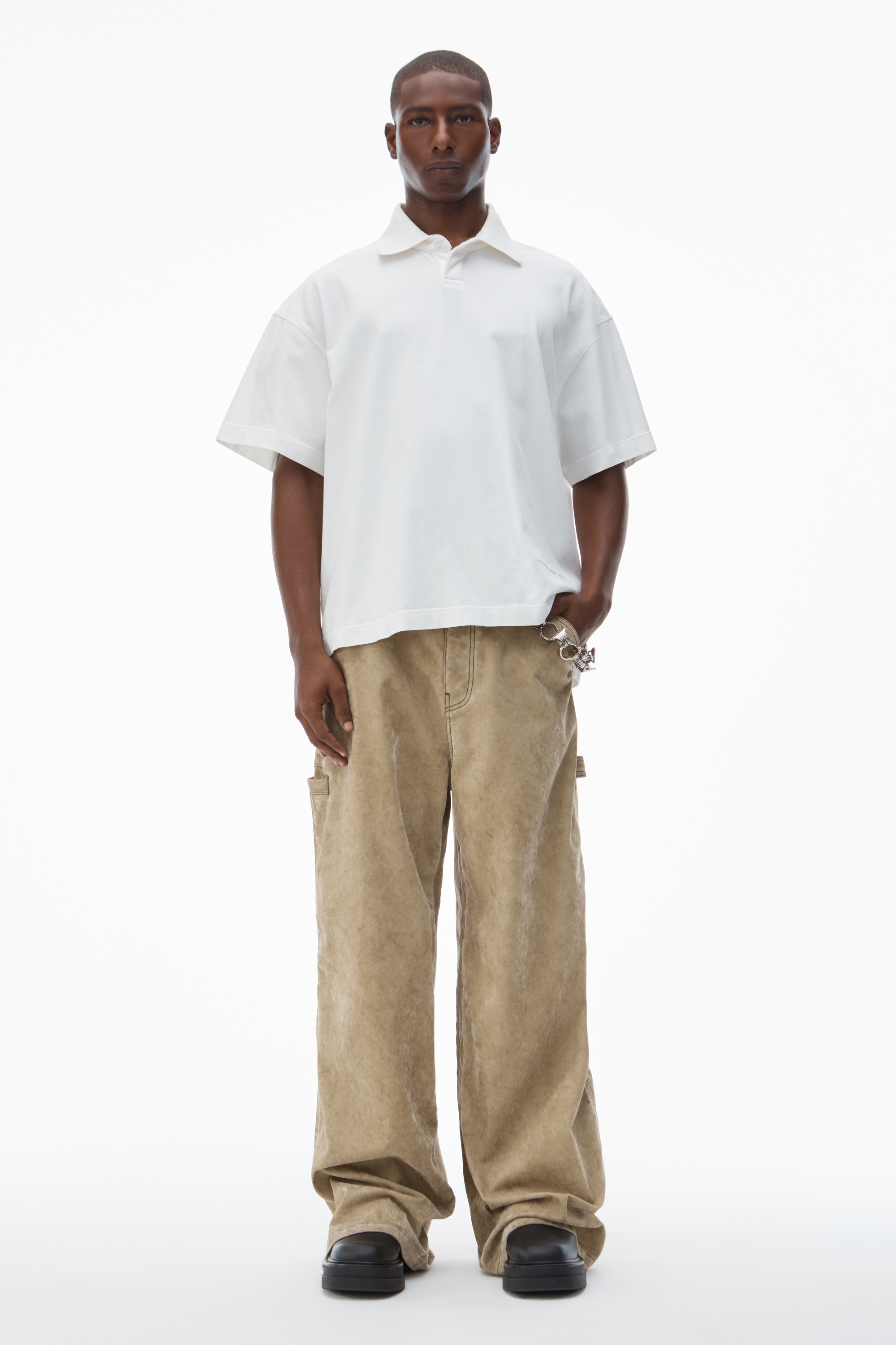 Men's Short-Sleeve Polo Tee in Cotton Jersey - 5