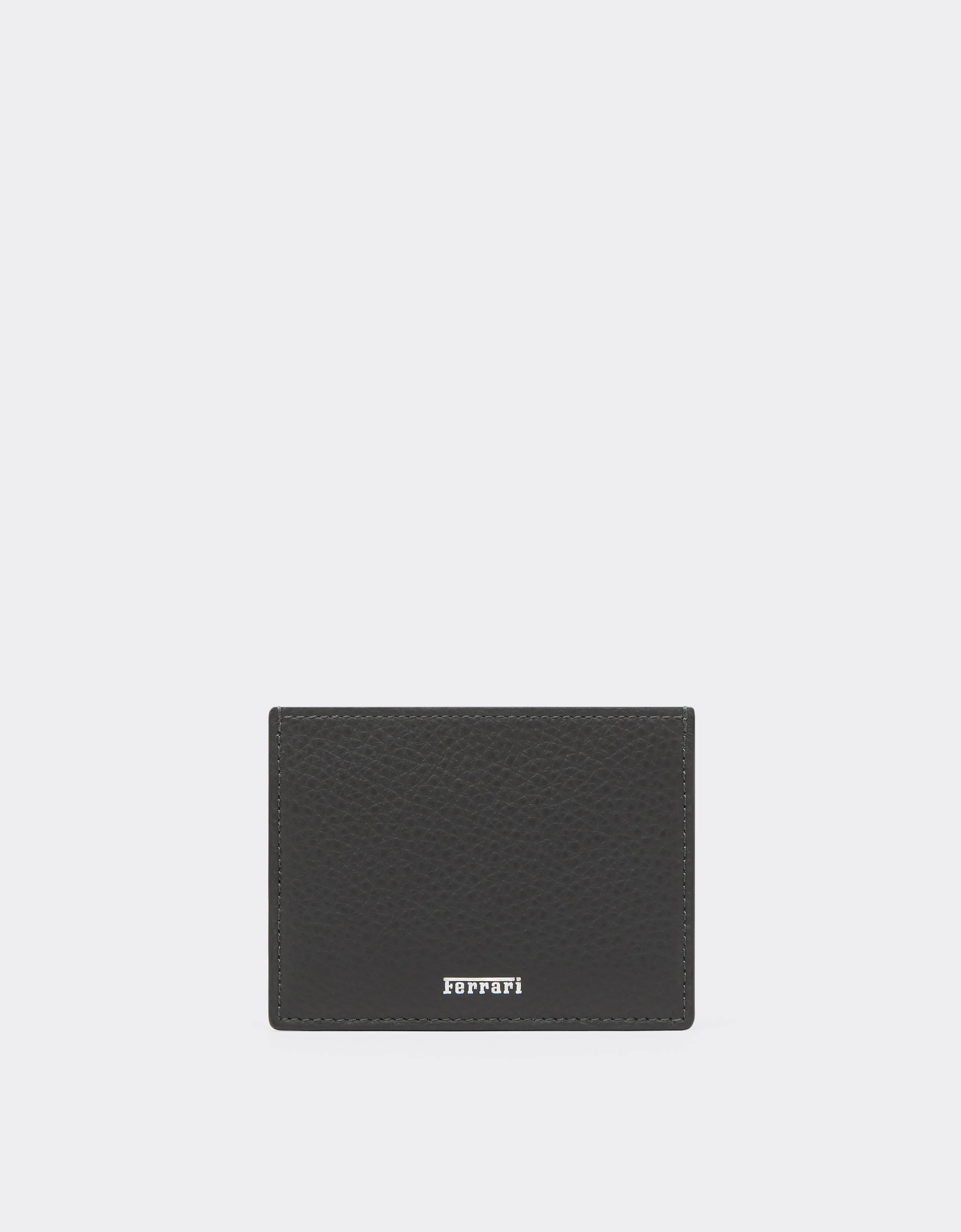 Garnet Leather Card Holder with Printed Logo - 1