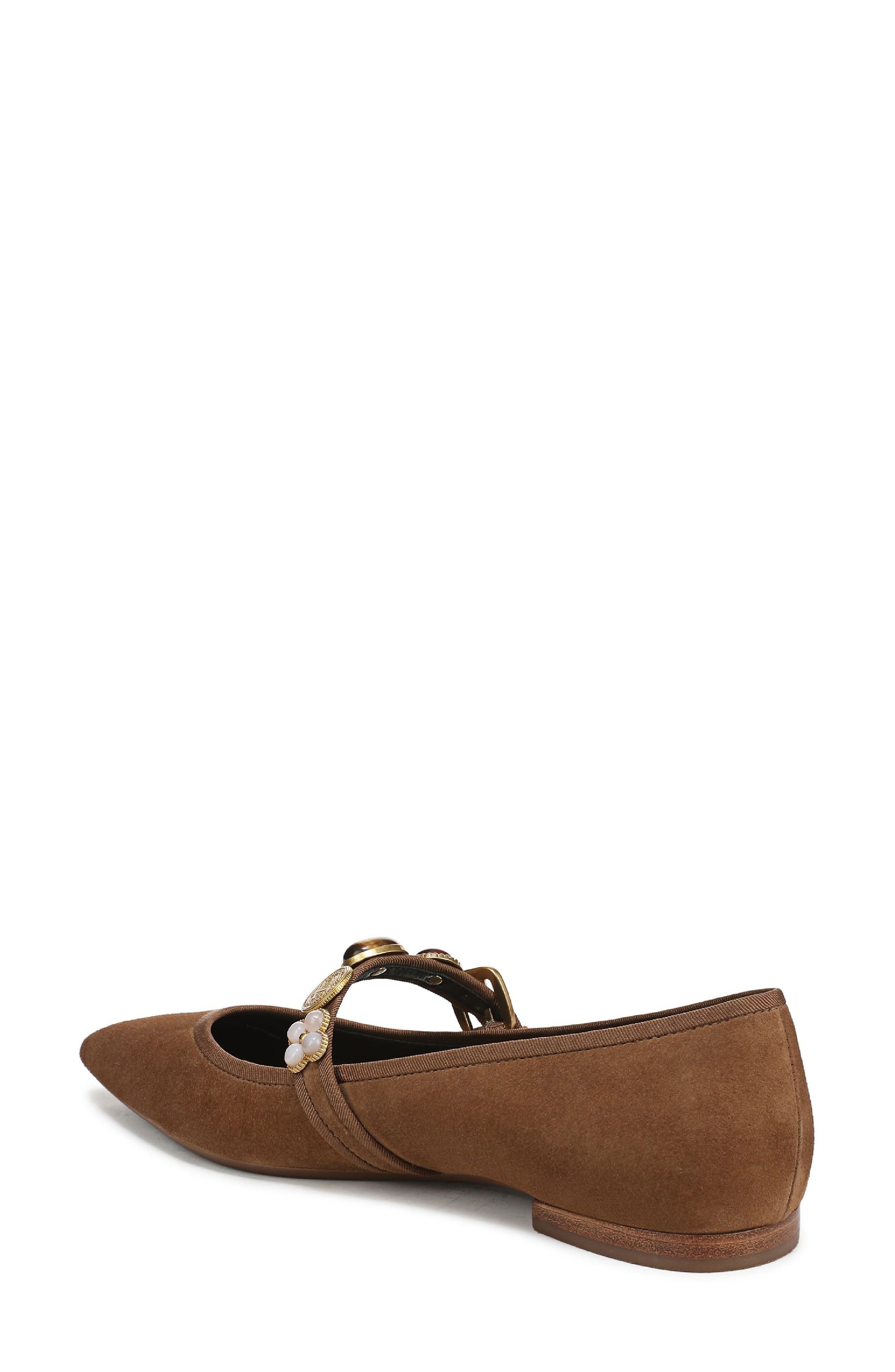 Veronica Beard Selene Charms Pointed Toe Flat in Espresso at Nordstrom - 2