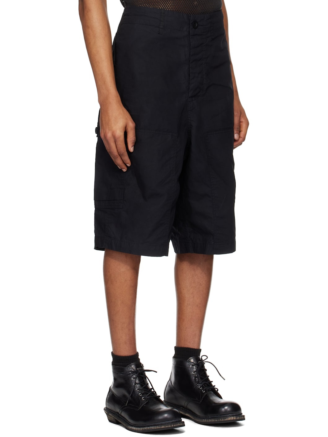 Black Mamo Cargo Shorts - 2