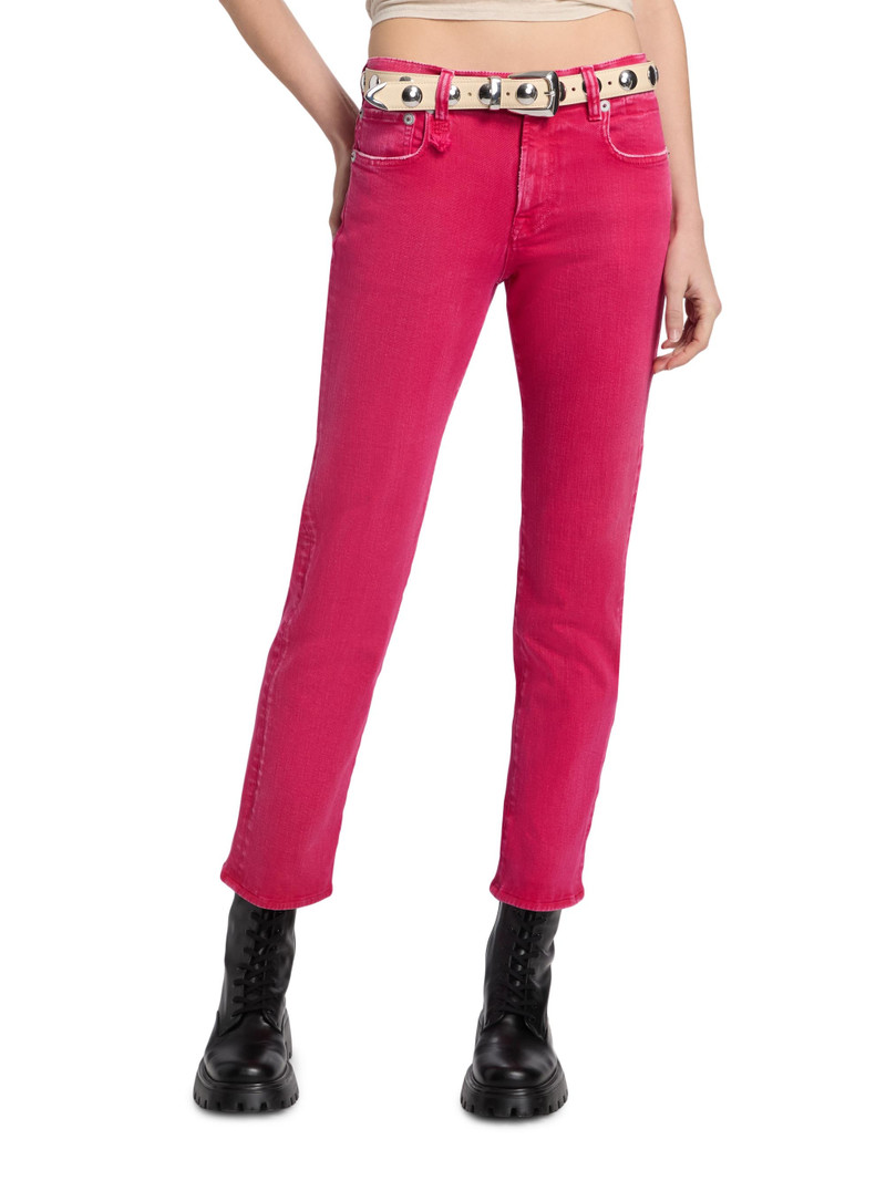 Women's Romeo Straight-Leg Jeans - Fuchsia Stretch 3