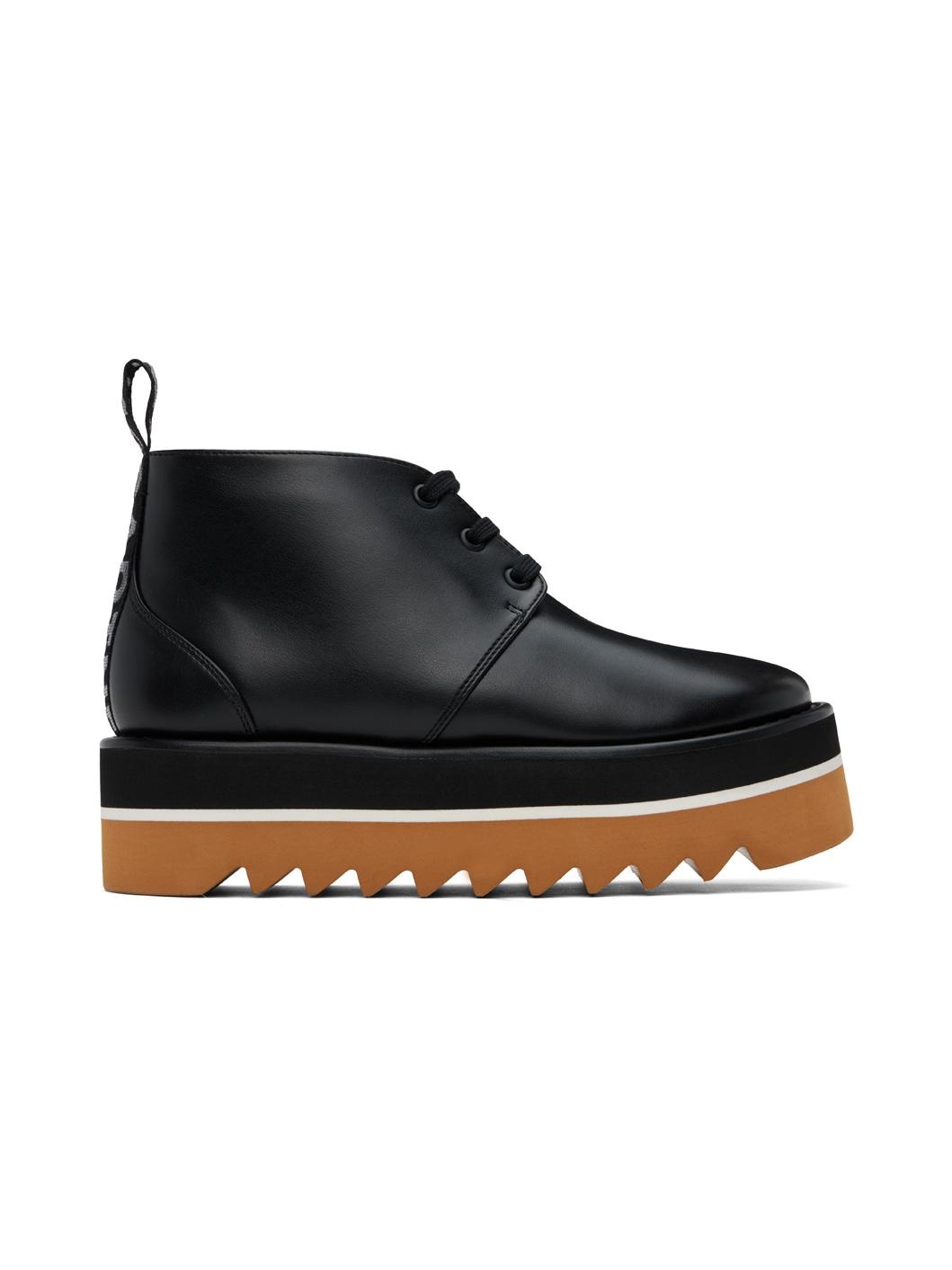 Black Sneak-Elyse Platform Loafers - 1