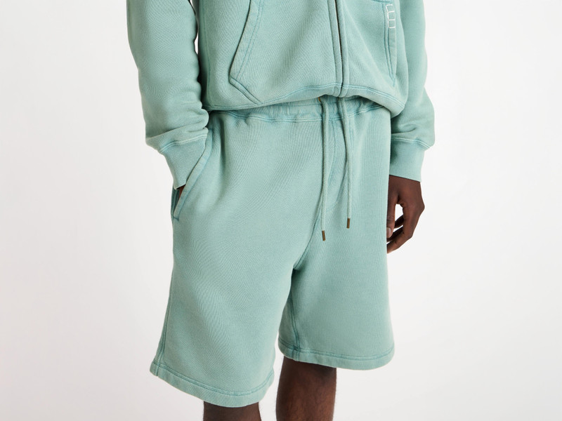MENS DRAWSTRING SHORTS IN WASHED TEAL 6