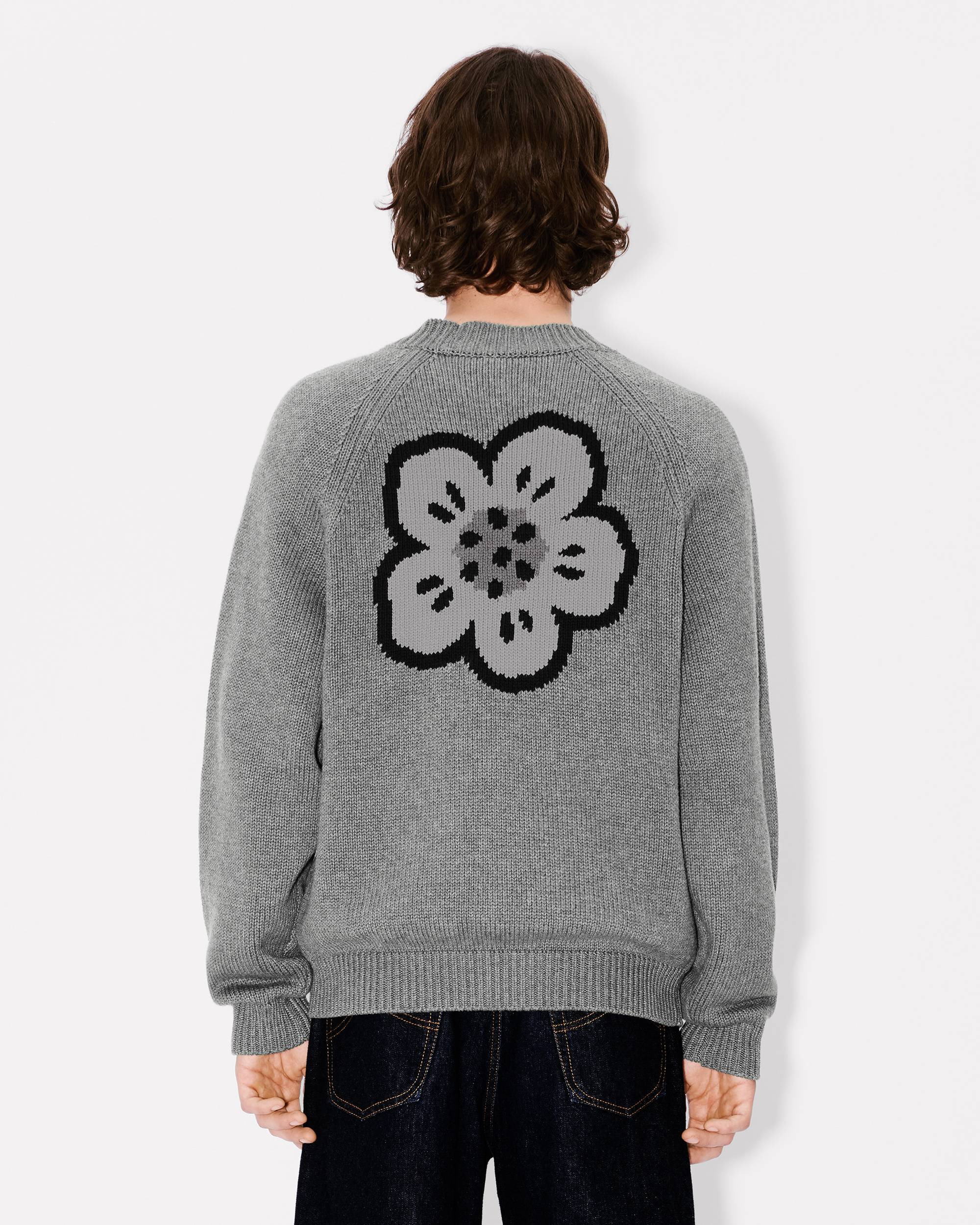 'Boke Flower' cardigan in cotton wool - 5