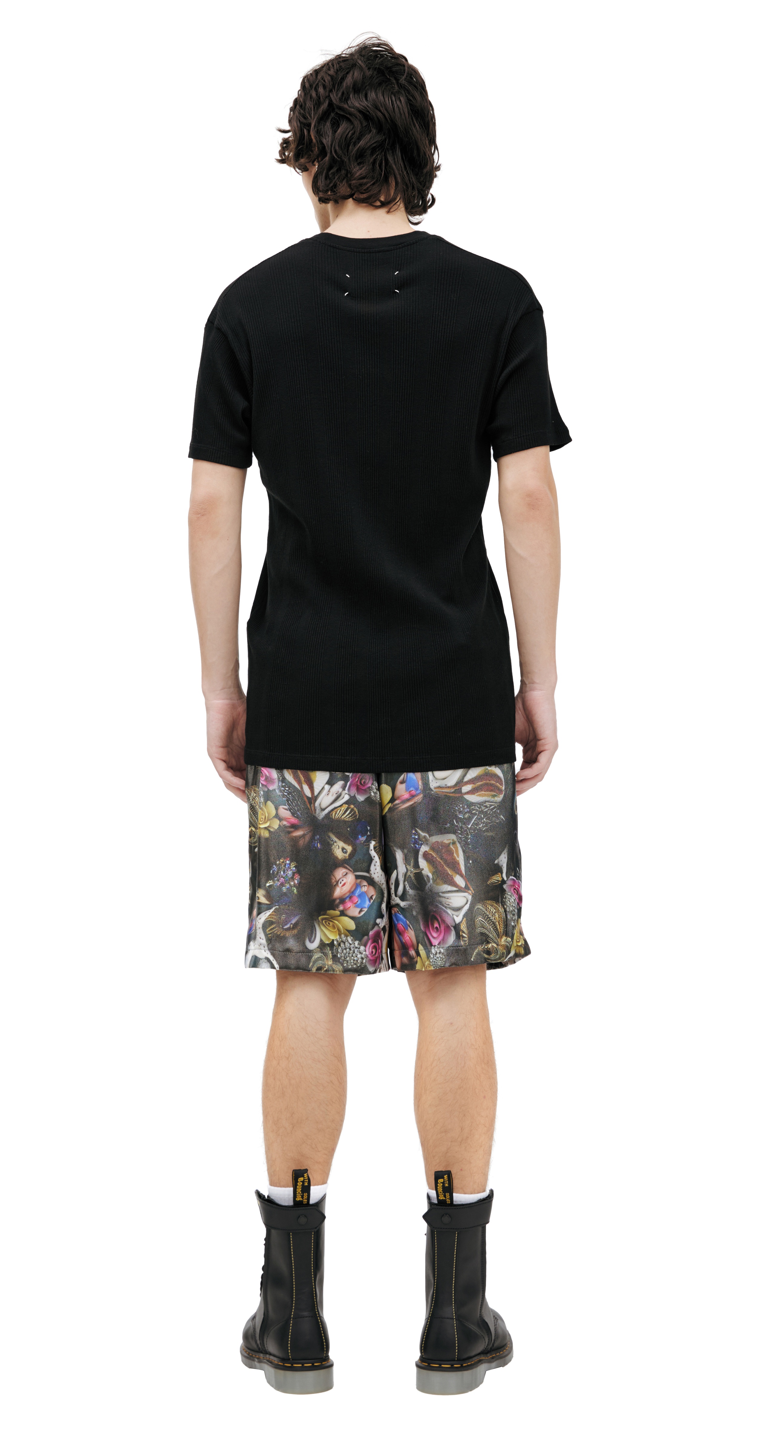 BLACK COTTON T-SHIRT - 3