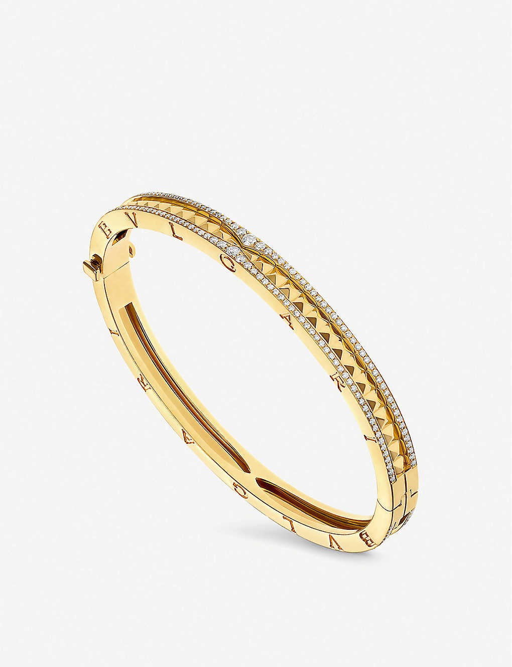 B.zero1 18ct yellow-gold and diamond pavé bracelet - 6