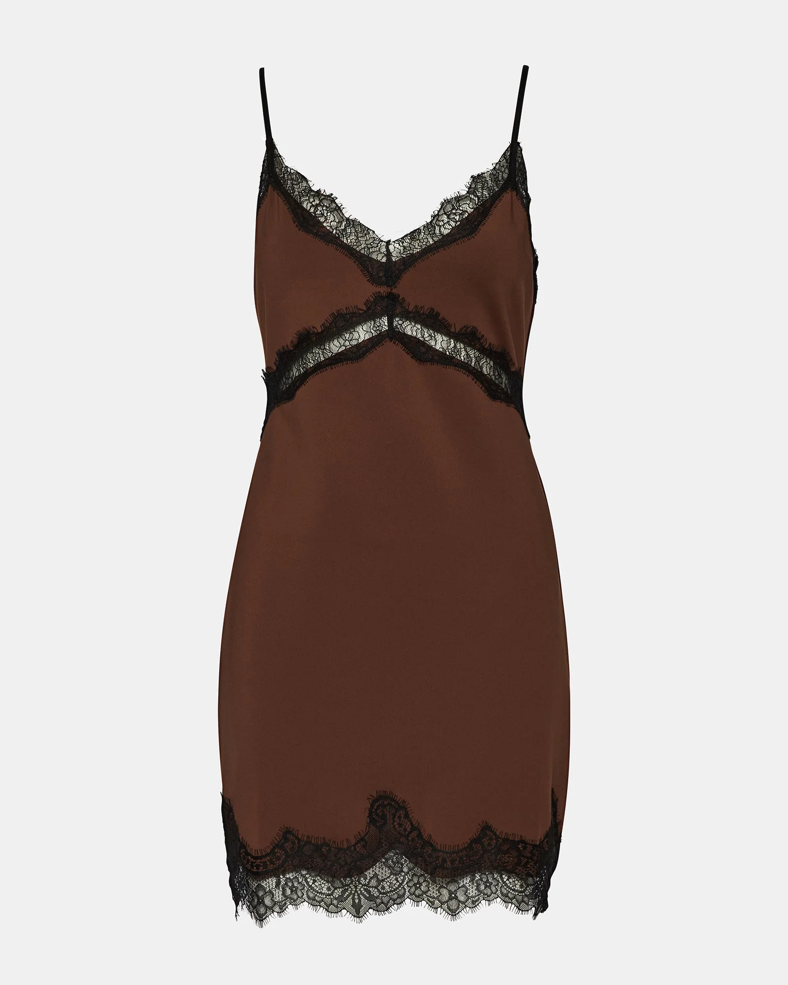 LAURINE DRESS SHAVED CHOCOLATE - 1