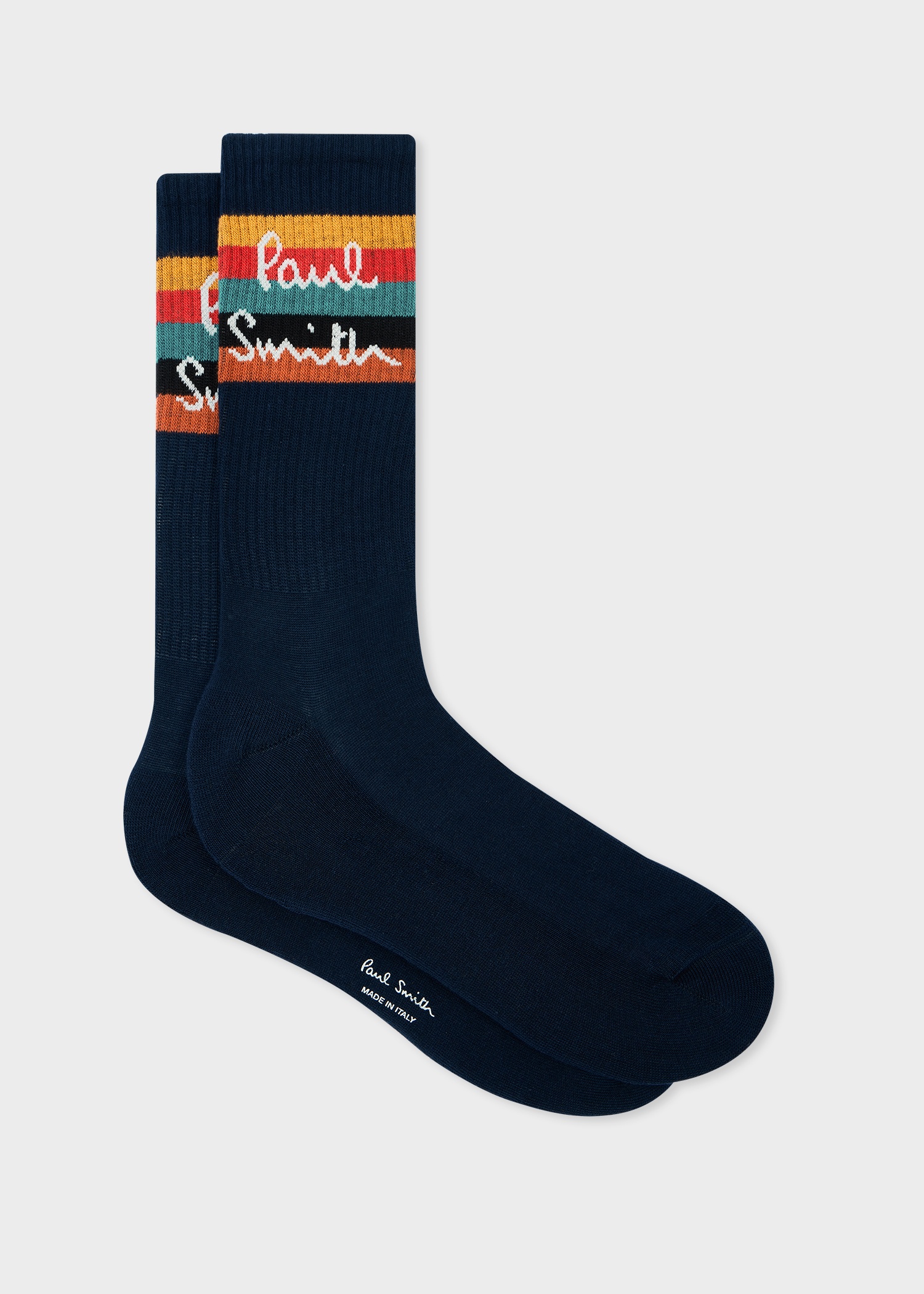 Navy 'Artist Stripe' Logo Socks - 1