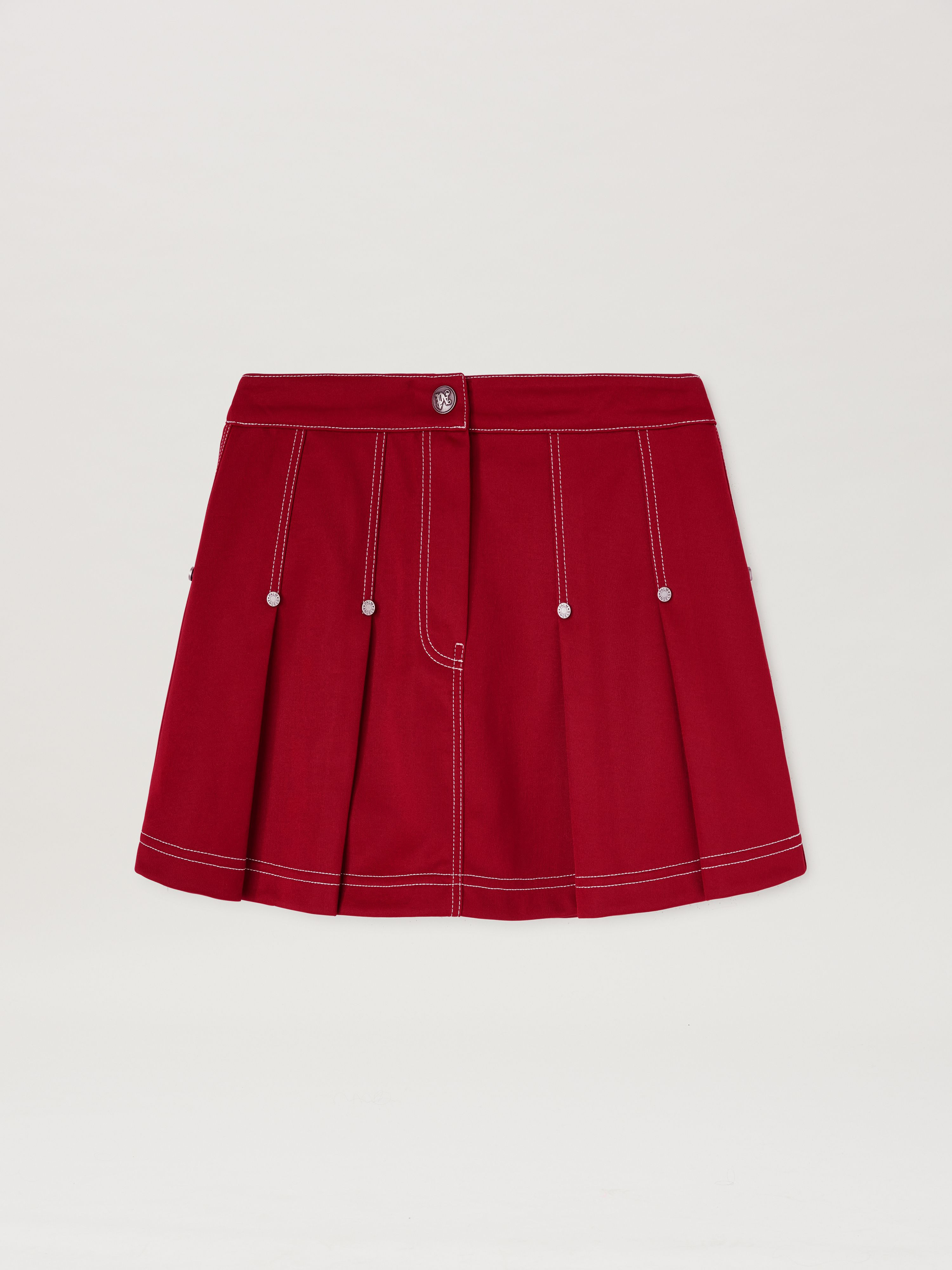 Pleated Mini Skirt - 1
