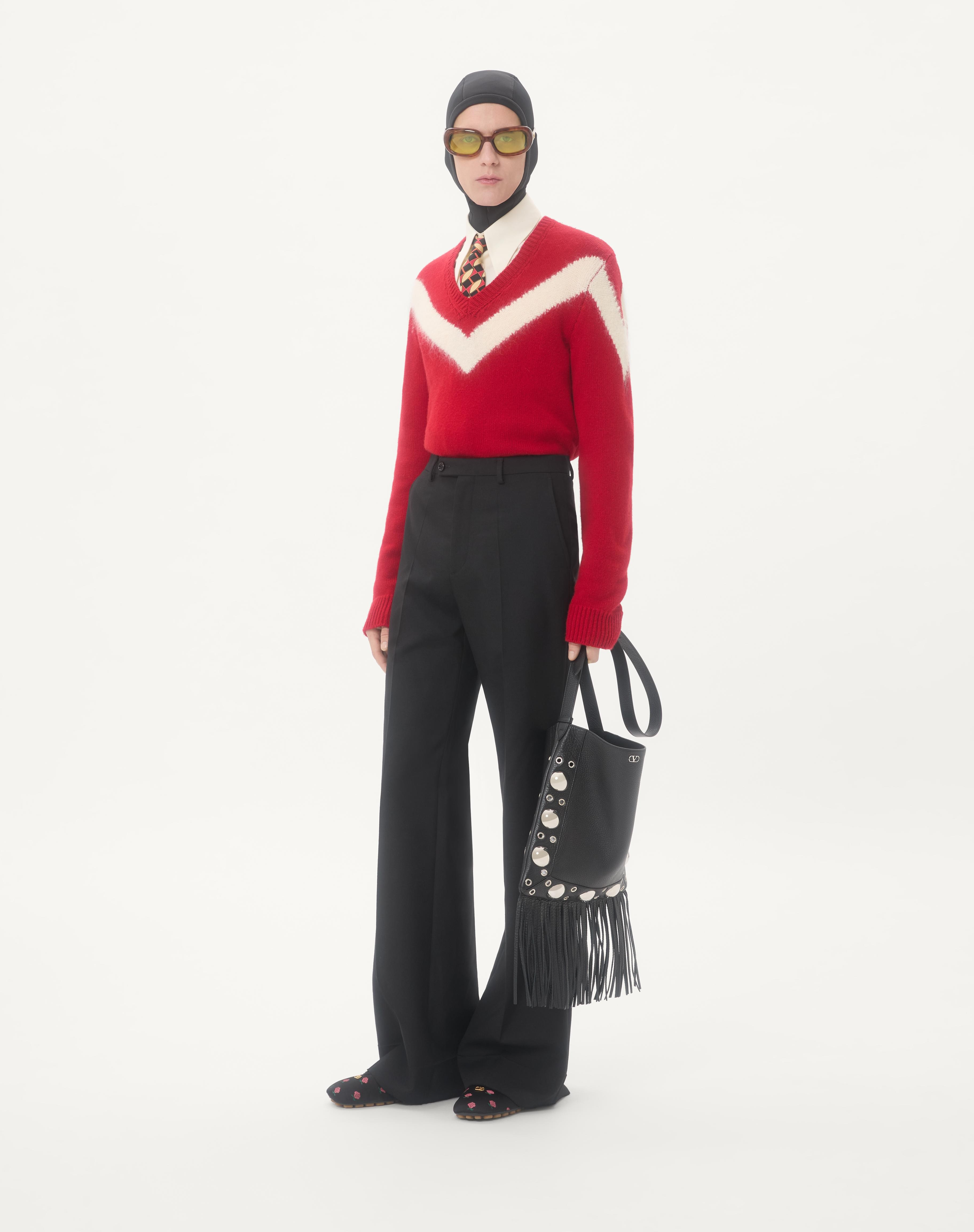 VALENTINO WOOL SWEATER WITH VLOGO BOW AT THE BACK - 2