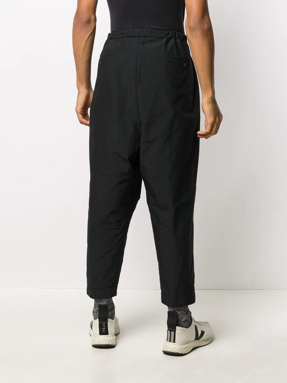 belted shell trousers - 4