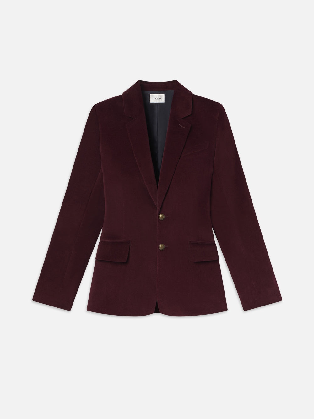 Everyday Velvet Blazer in Wine - 1