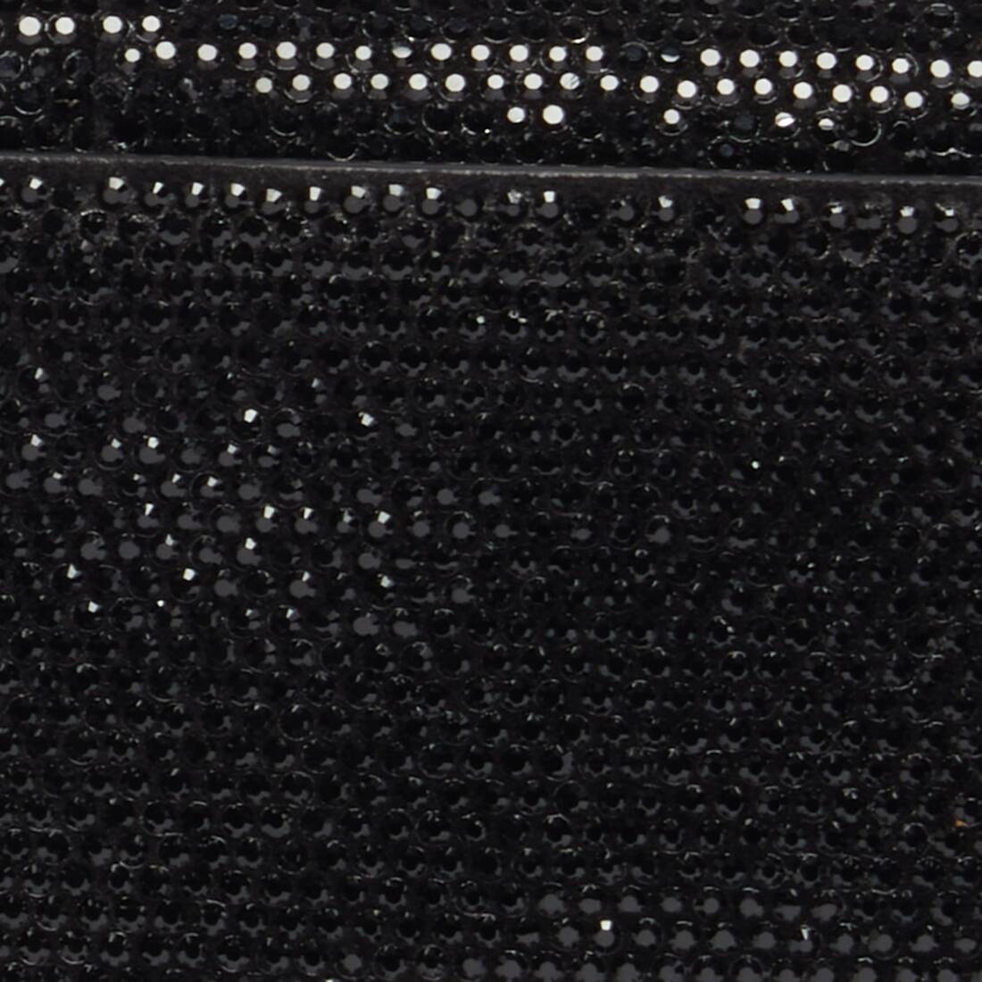 hourglass mini handbag with chain and rhinestones - 7