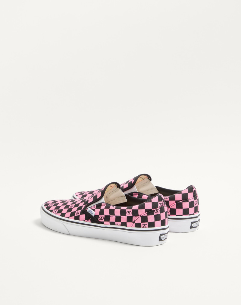 Valentino VALENTINO GARAVANI AND VANS SLIP-ON SNEAKER IN FABRIC WITH VLOGO CHECKERBOARD PRINT outlook