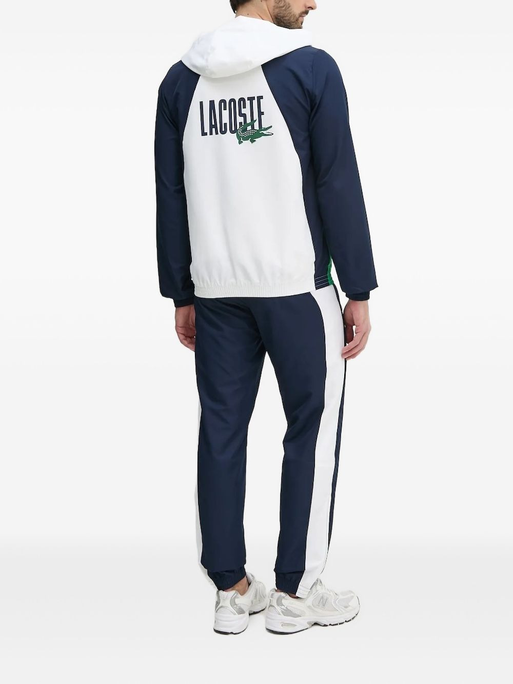 colour-block hooded jacket - 2