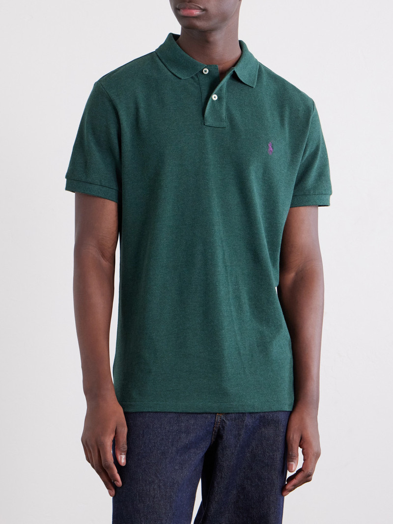 Logo-Embroidered Cotton-Piqué Polo Shirt 3