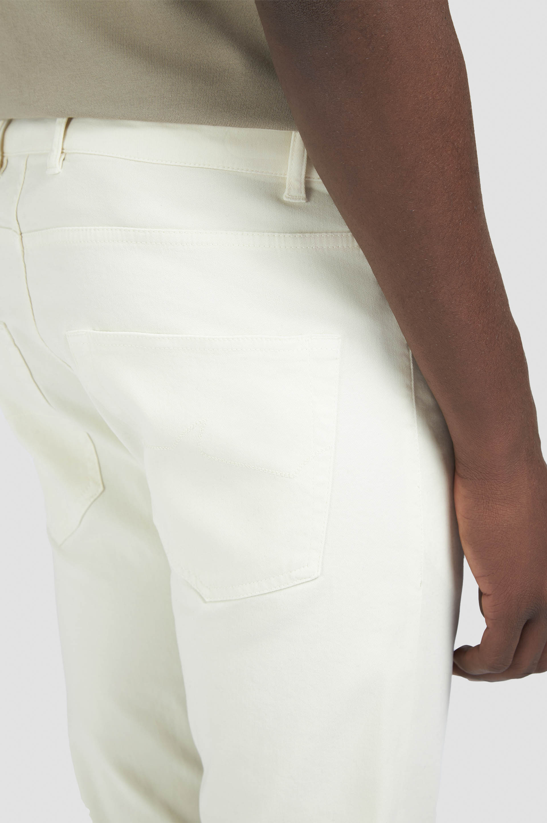 STRETCH COTTON 5 POCKETS TROUSERS - 4