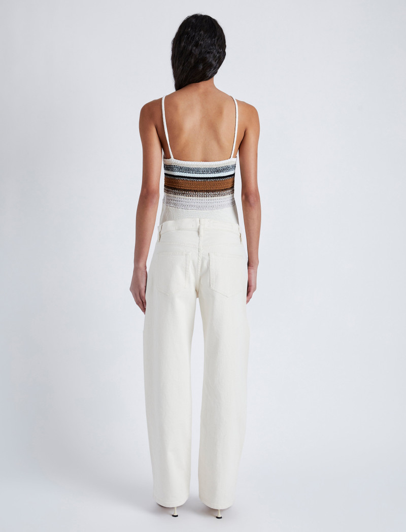 Bella Tank in Crochet Stripe Knit 5