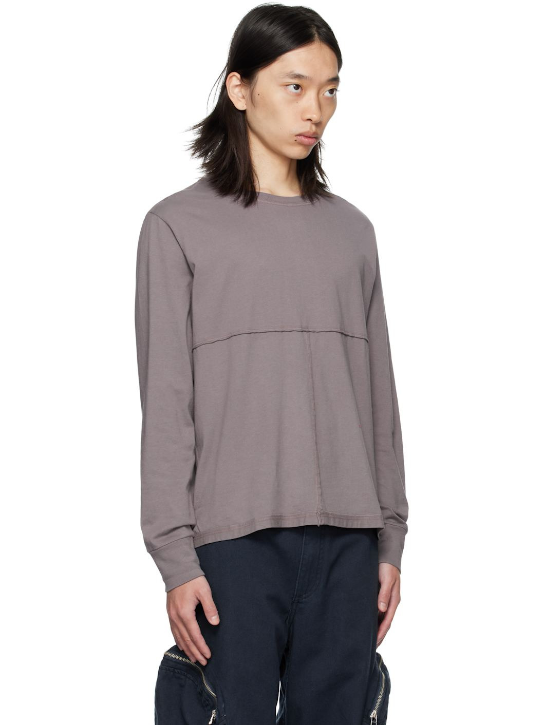 Purple Lapped Long Sleeve T-shirt - 2