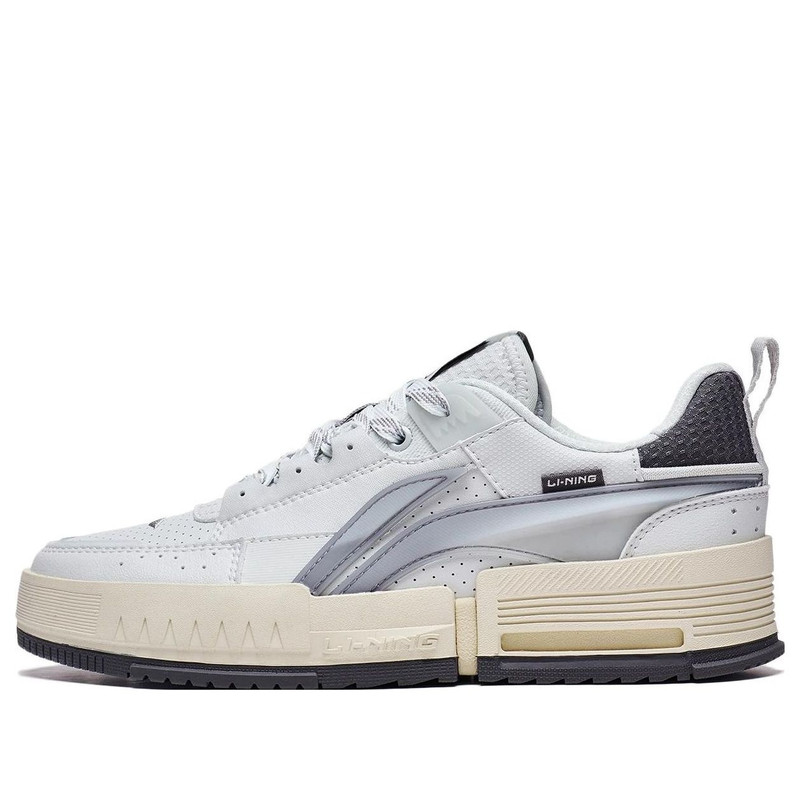 (WMNS) Li-Ning Casual Skate Shoes 'White Silver' AGCT136-4 - 1