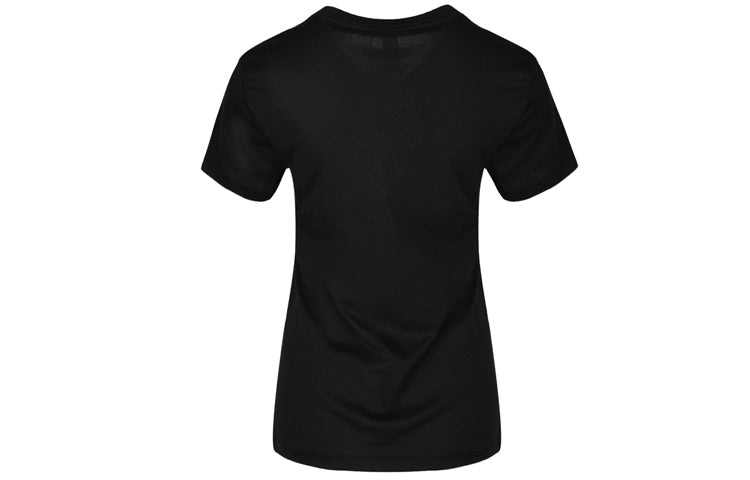 (WMNS) adidas Alphabet logo Short Sleeve Black DV3025 - 2