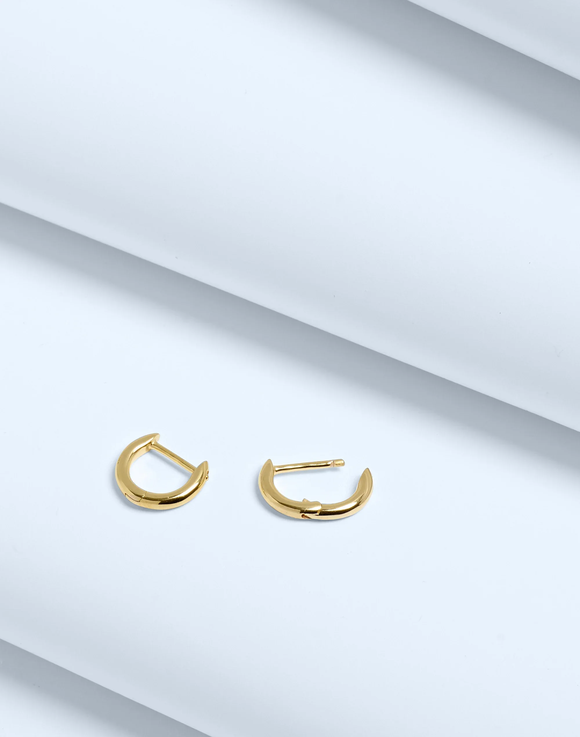 Demi-Fine Mini Huggie Hoop Earrings - 1